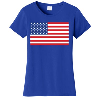 Us American Flag Pocket Print Funny Gift Crewneck Gift Women's T-Shirt