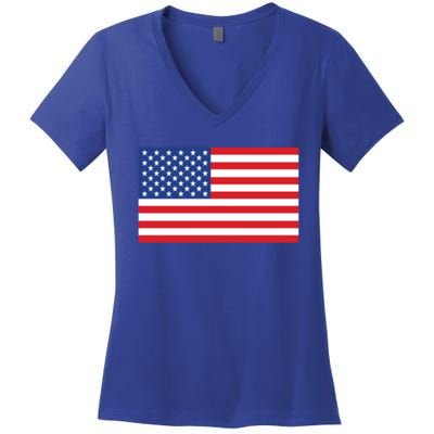 Us American Flag Pocket Print Funny Gift Crewneck Gift Women's V-Neck T-Shirt