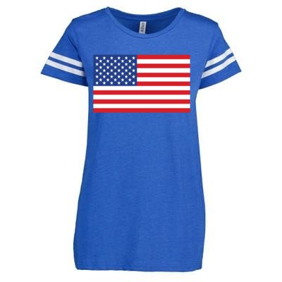 Us American Flag Pocket Print Funny Gift Crewneck Gift Enza Ladies Jersey Football T-Shirt