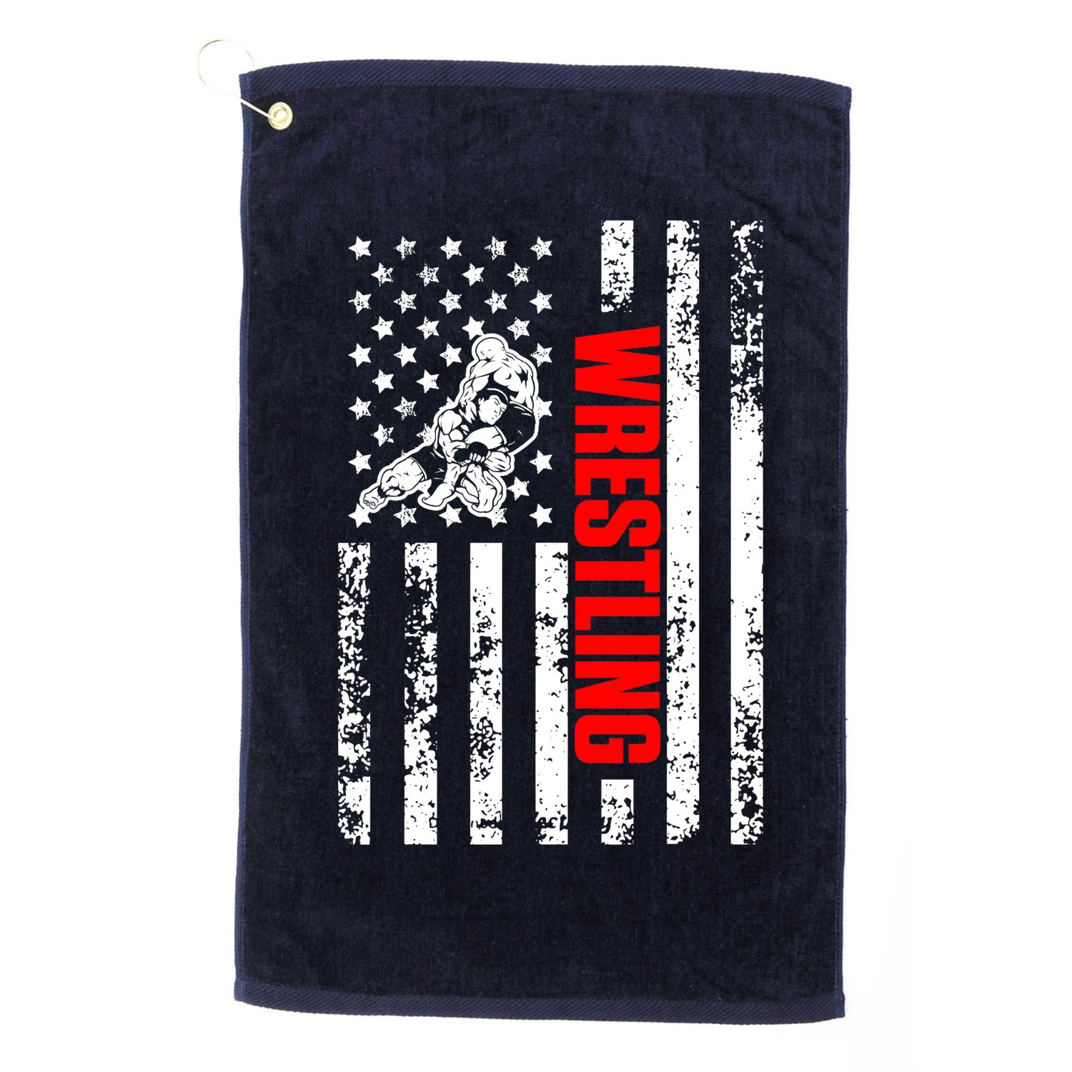 US American Flag Sports Patriotic Wrestling Golf Towel
