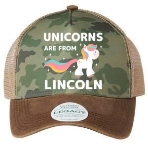 Unicorns Are From Lincoln Nebraska Resident Ne Local Gift Legacy Tie Dye Trucker Hat