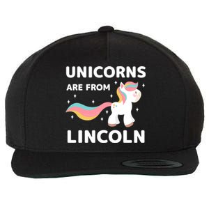 Unicorns Are From Lincoln Nebraska Resident Ne Local Gift Wool Snapback Cap