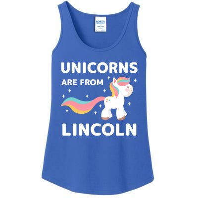 Unicorns Are From Lincoln Nebraska Resident Ne Local Gift Ladies Essential Tank