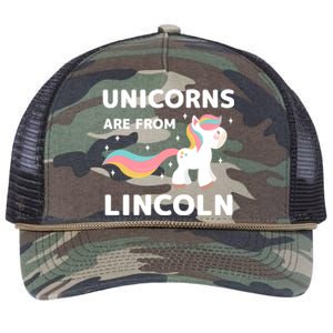 Unicorns Are From Lincoln Nebraska Resident Ne Local Gift Retro Rope Trucker Hat Cap