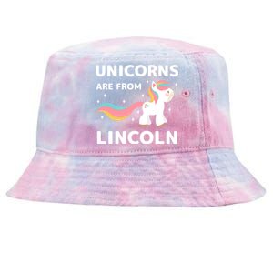 Unicorns Are From Lincoln Nebraska Resident Ne Local Gift Tie-Dyed Bucket Hat