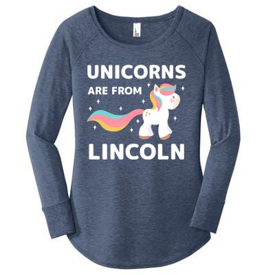 Unicorns Are From Lincoln Nebraska Resident Ne Local Gift Women's Perfect Tri Tunic Long Sleeve Shirt