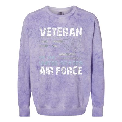 US Air Force Veteran USAF Tees Proud Airman Gifts Colorblast Crewneck Sweatshirt