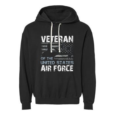 US Air Force Veteran USAF Tees Proud Airman Gifts Garment-Dyed Fleece Hoodie