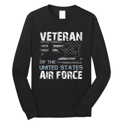 US Air Force Veteran USAF Tees Proud Airman Gifts Long Sleeve Shirt