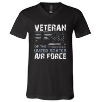 US Air Force Veteran USAF Tees Proud Airman Gifts V-Neck T-Shirt