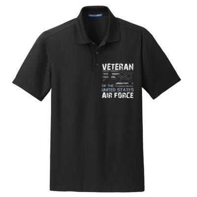 US Air Force Veteran USAF Tees Proud Airman Gifts Dry Zone Grid Polo