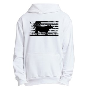 USA American Flag America Cow Black Angus Rancher Urban Pullover Hoodie