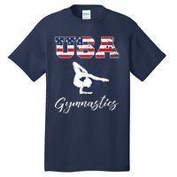 USA American Flag Gymnastics Tee Gymnast 4th of July Tall T-Shirt