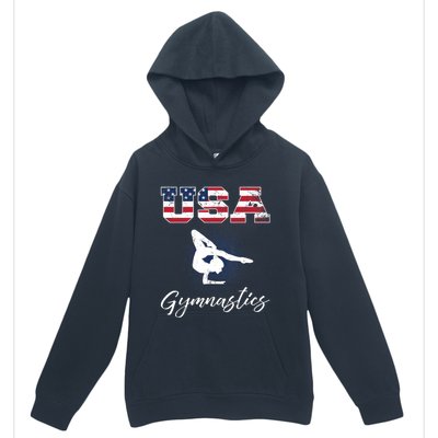 USA American Flag Gymnastics Tee Gymnast 4th of July Urban Pullover Hoodie