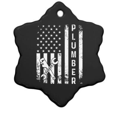 USA American Flag Plumber funny Plumbers Patriotic Ceramic Star Ornament