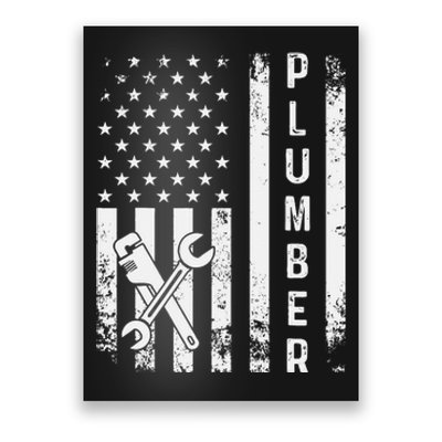 USA American Flag Plumber funny Plumbers Patriotic Poster