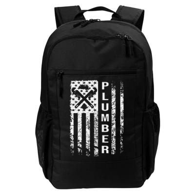 USA American Flag Plumber funny Plumbers Patriotic Daily Commute Backpack