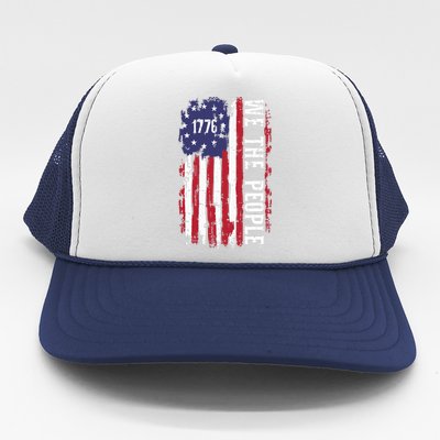 Us American Flag 1776 We The People For Independence Day Trucker Hat