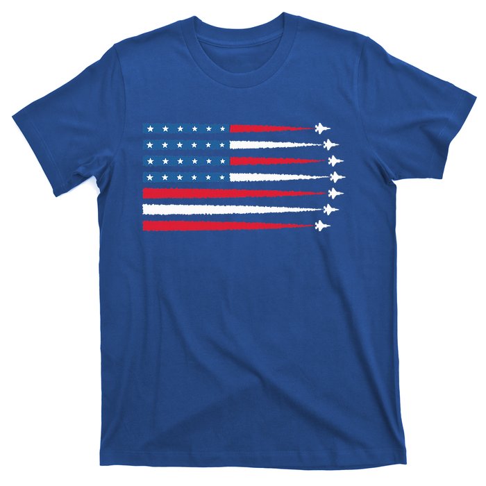 Usa American Flag Fighter Jets Patriotic T-Shirt