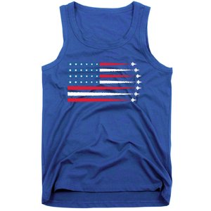 Usa American Flag Fighter Jets Patriotic Tank Top