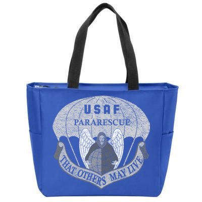 US AIR FORCE USAF PARARESCUE PJ RESCUE MEDIC RECOVERY Pullover Hoodie Zip Tote Bag