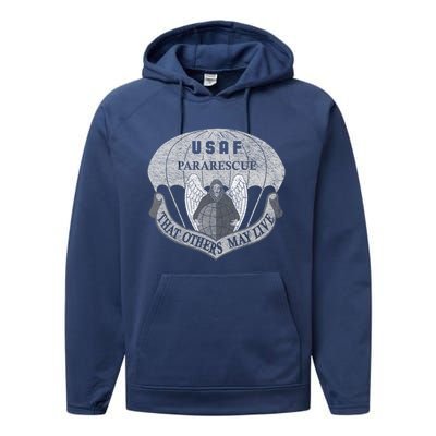 US AIR FORCE USAF PARARESCUE PJ RESCUE MEDIC RECOVERY Pullover Hoodie Performance Fleece Hoodie