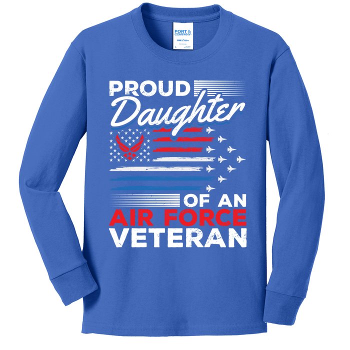 Us Air Force Veteran Proud Daughter Of An Air Force Veteran Gift Kids Long Sleeve Shirt