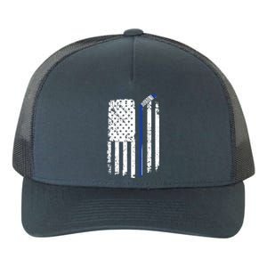 U.S. American Flag Hockey Player Yupoong Adult 5-Panel Trucker Hat