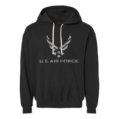 US Air Force Logo Star Vintage Military Airforce Men Women Garment-Dyed Fleece Hoodie