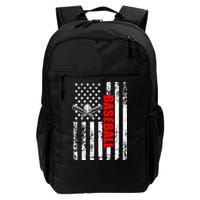 US American Flag Baseball Patriotic Baseball Backpack
