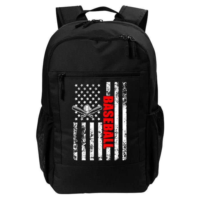 US American Flag Baseball Patriotic Baseball Backpack