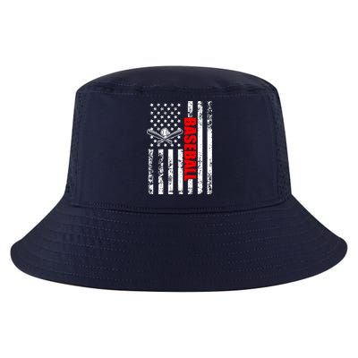 US American Flag Baseball Patriotic Baseball Cool Comfort Performance Bucket Hat
