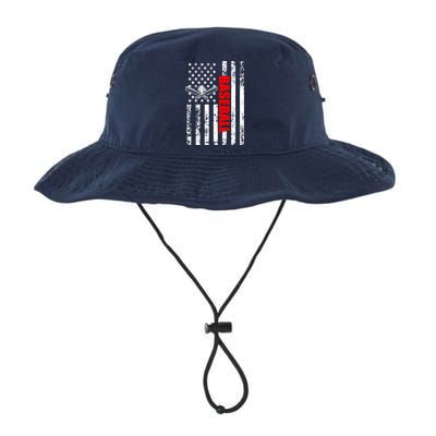 US American Flag Baseball Patriotic Baseball Bucket Hat