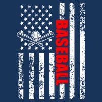 US American Flag Baseball Patriotic Baseball 16 in Basic Backpack