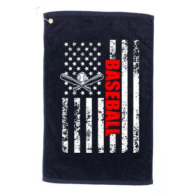 US American Flag Baseball Patriotic Baseball Golf Towel