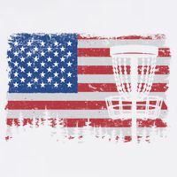 Us American Flag Disc Golf Basket Frisbee Vintage Disc Golf Gift Doggie Tank