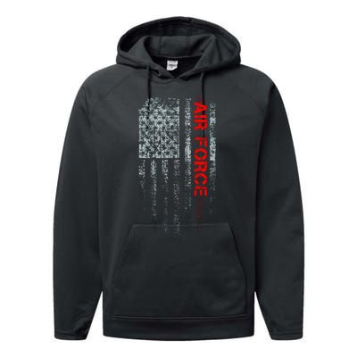 U.S. Air Force Vintage USA Flag Performance Fleece Hoodie