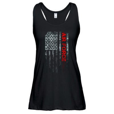 U.S. Air Force Vintage USA Flag Ladies Essential Flowy Tank