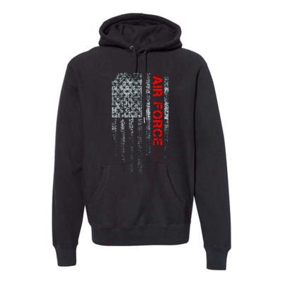 U.S. Air Force Vintage USA Flag Premium Hoodie