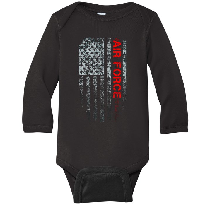 U.S. Air Force Vintage USA Flag Baby Long Sleeve Bodysuit