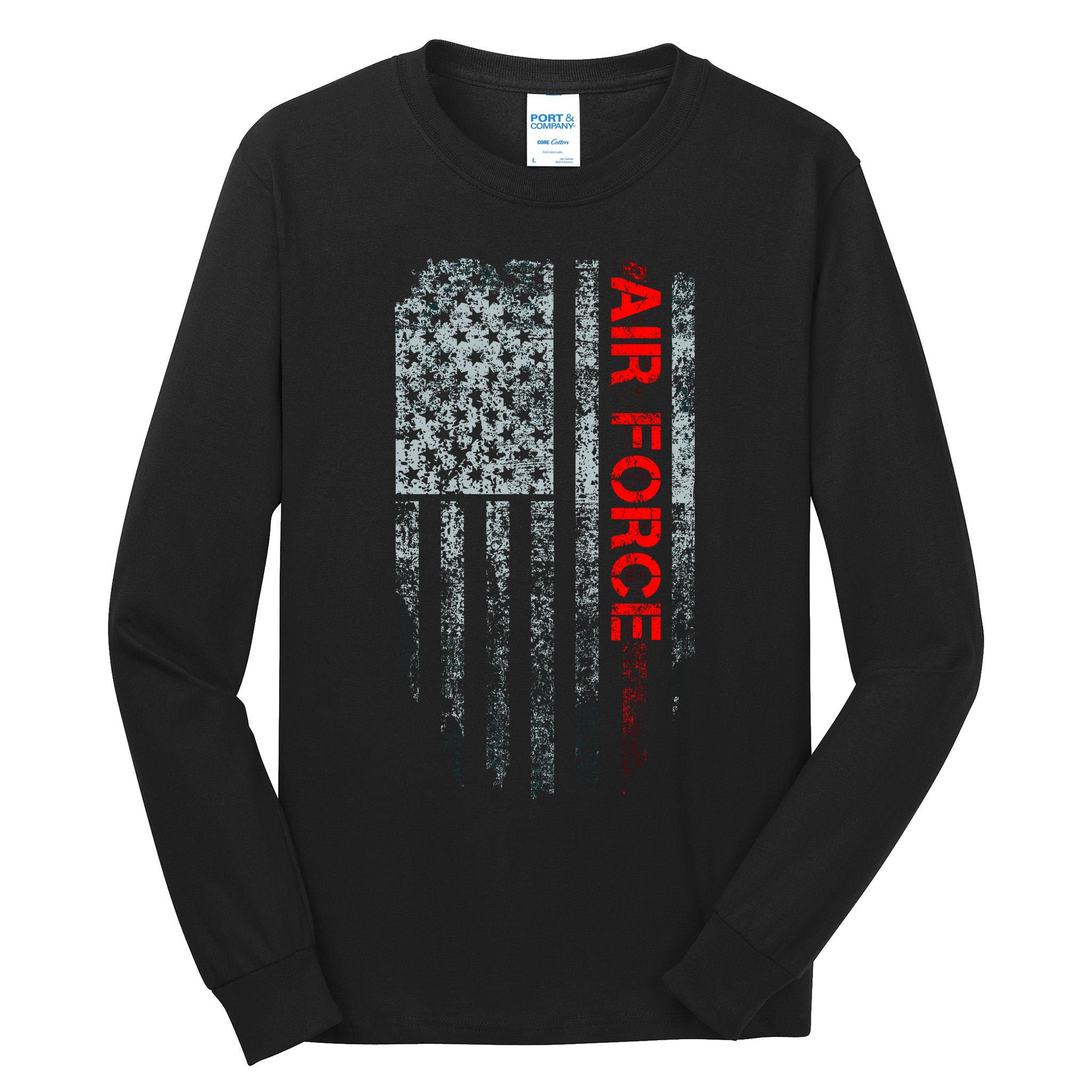 U.S. Air Force Vintage USA Flag Tall Long Sleeve T-Shirt
