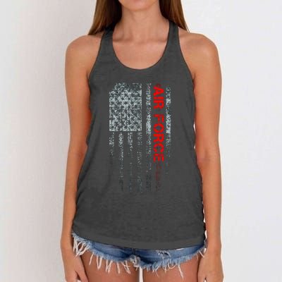 U.S. Air Force Vintage USA Flag Women's Knotted Racerback Tank