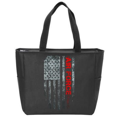U.S. Air Force Vintage USA Flag Zip Tote Bag