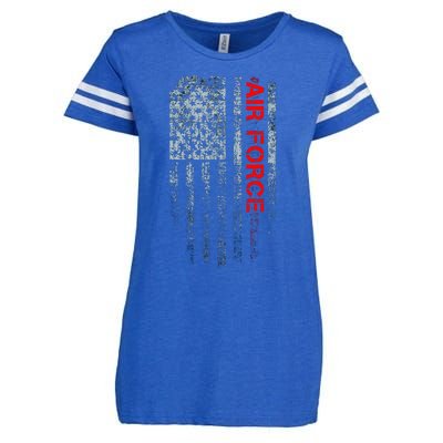 U.S. Air Force Vintage USA Flag Enza Ladies Jersey Football T-Shirt