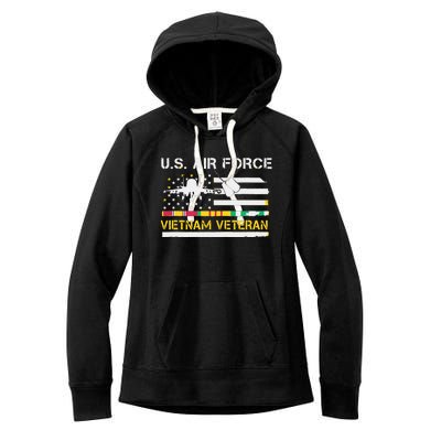 US Air Force Vietnam Veteran, USAF Veteran, USA Flag Gift Women's Fleece Hoodie