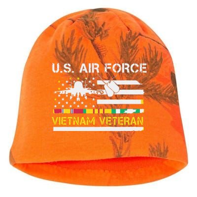 US Air Force Vietnam Veteran, USAF Veteran, USA Flag Gift Kati - Camo Knit Beanie