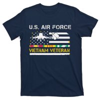 US Air Force Vietnam Veteran, USAF Veteran, USA Flag Gift T-Shirt