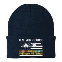 US Air Force Vietnam Veteran, USAF Veteran, USA Flag Gift Knit Cap Winter Beanie