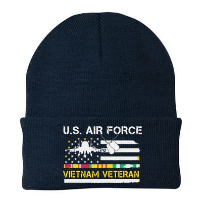 US Air Force Vietnam Veteran, USAF Veteran, USA Flag Gift Knit Cap Winter Beanie