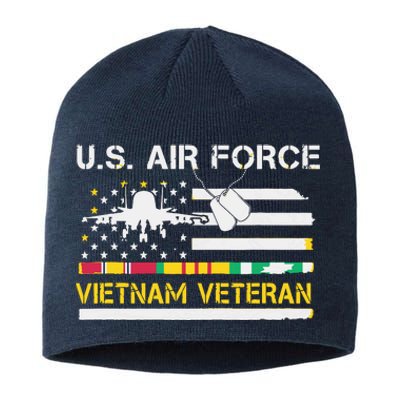 US Air Force Vietnam Veteran, USAF Veteran, USA Flag Gift Sustainable Beanie